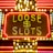 Bright neon lights display the words 'Loose Slots' with a dollar sign in the center. The sign is outlined with bulbs, creating a vibrant and flashy effect typical of a casino or entertainment venue.